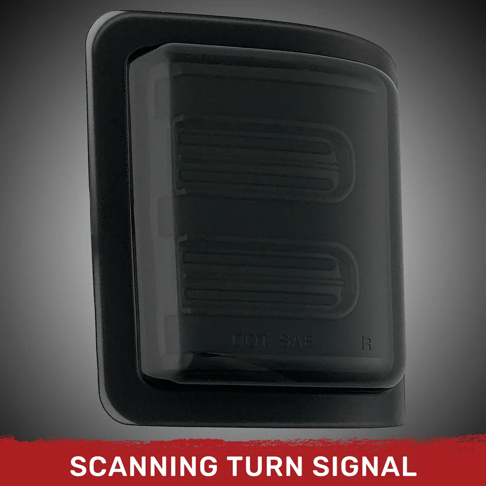 Ford 08-16 F250f350 Superduty Side Mirror Lenses 2-Piece Set w Ultra High-Power Amber Oled Running Lights Ultra High-Power Amber Scanning Oled Turn Signals - Smoked Lens product image