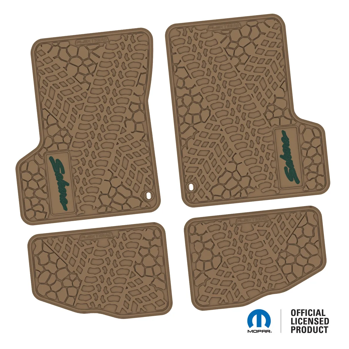 Ngtt44047001- 97-02 Jeep TJ 2DR Front And Rear- Tire Tread/Scorched Earth Scene w/ Sahara Insert - Black product image