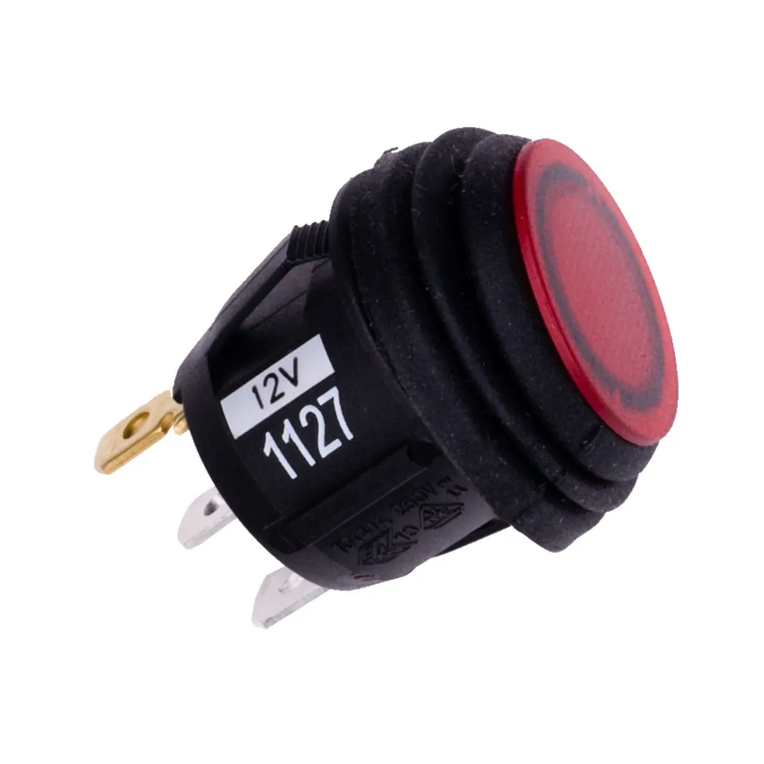 RIGID 2 Position (On/Off) Rocker Switch, Red, Single product image