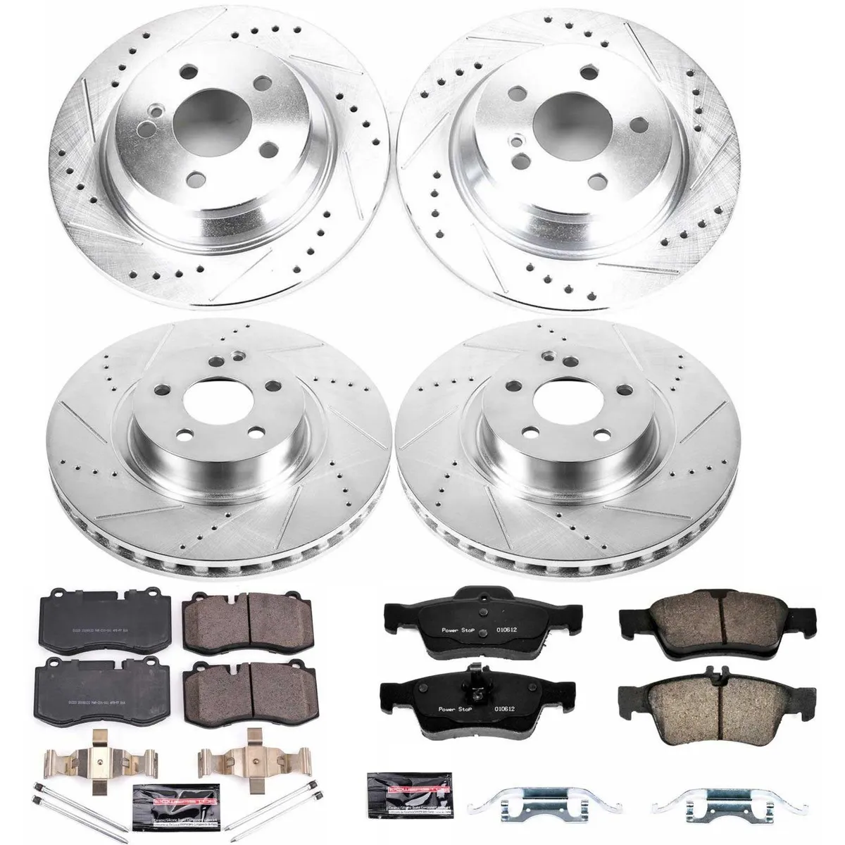 Z23 Evolution Sport Upgrade Kit: Drilled/Slotted Rotors; Carbon-Fiber Ceramic Pads W/Hardware; Pad Sensors product image