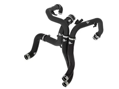 aFe Power BladeRunner 2-1/4 IN & 3 IN Aluminum Hot and Cold Charge Pipe Kit Black Ford Bronco Raptor 22-25/Ranger Raptor 24-25 V6-3.0L