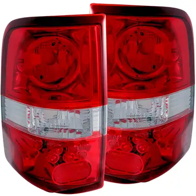 ANZO USA 0408 F150 Taillights Red/Clear LED Style Driver/Passenger