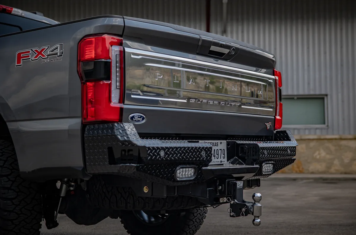 Bodyguard Bumpers FT Rear Bumper For 2023-2026 Ford F250/350 Superduty Sensor Cutouts Gloss Black Powdercoat Bodyguard Bumpers
