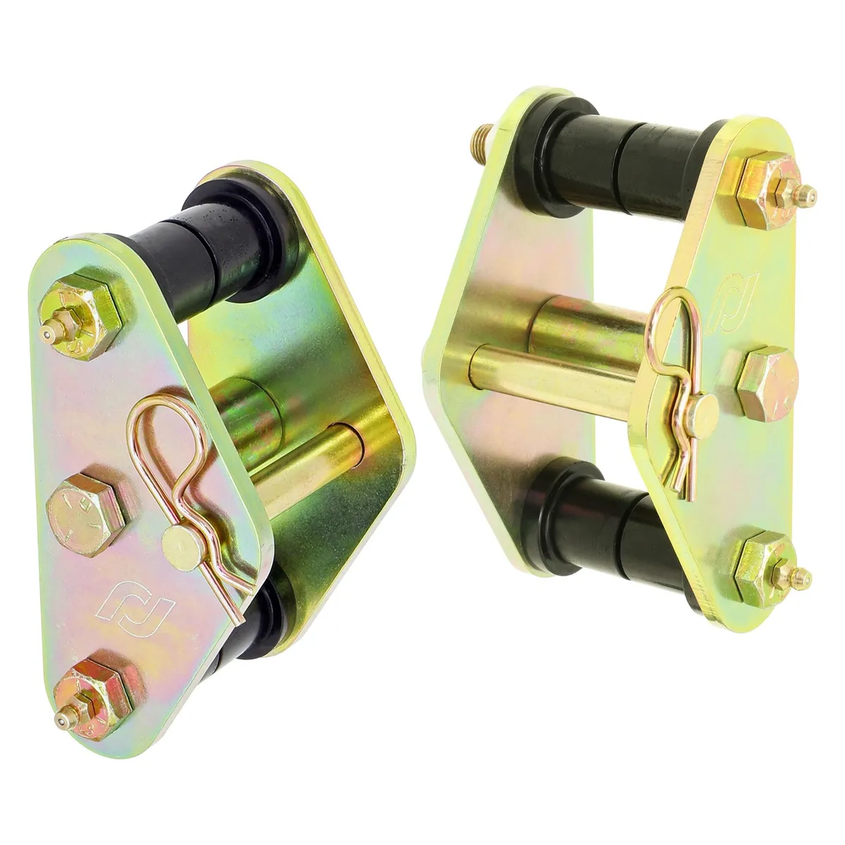 HD Leaf Spring Tow Shackles 76-86 Jeep CJ Front Includes Urethane Bushings HD Greasable Bolts Pair For Use w/ CE-9033F or CE-9033D RockJock 4x4 product image