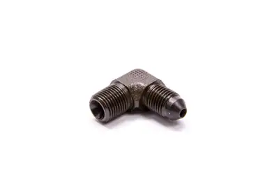 Edelbrock #3 to 1/8 NPT 90 Deg Fitting Black
