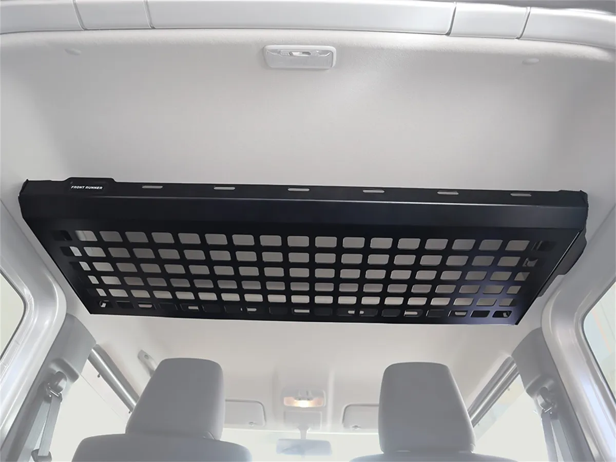 Cargo Storage Interior Rack; Incl. Internal Cargo Tray; 2 Mounting Bracket; Hardware Kit; Black Powder Coated Aluminum; product image