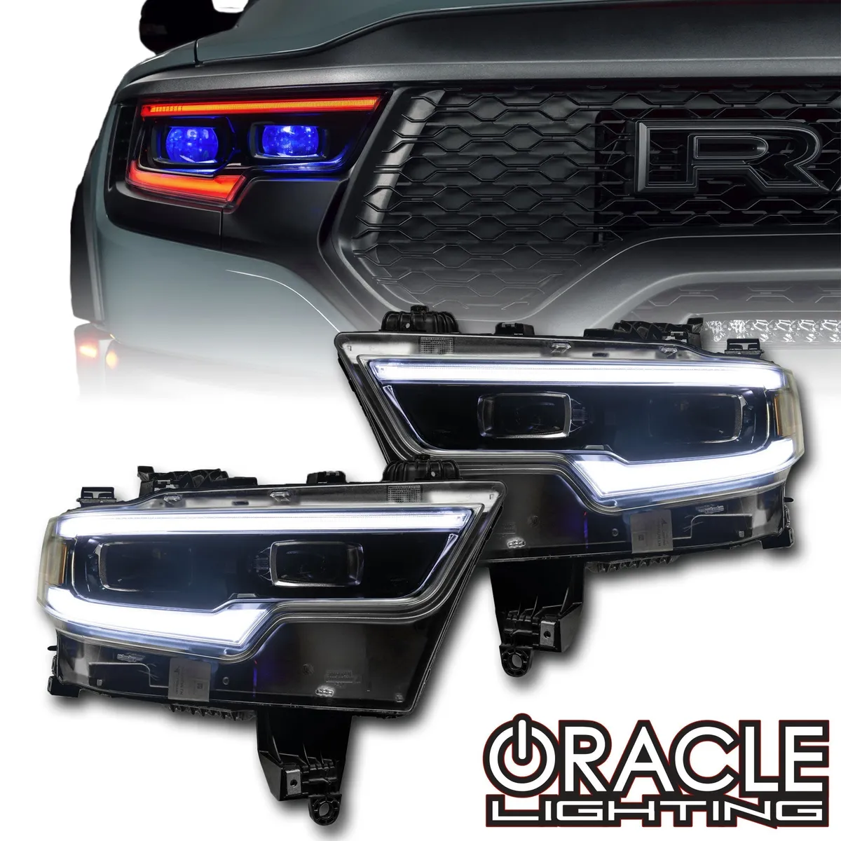 Oracle Lighting Oracle Lighting 2019-2021 RAM 1500 Colorshift Rgbw+a Headlight DRL Upgrade Kit - Projector LED Headlights