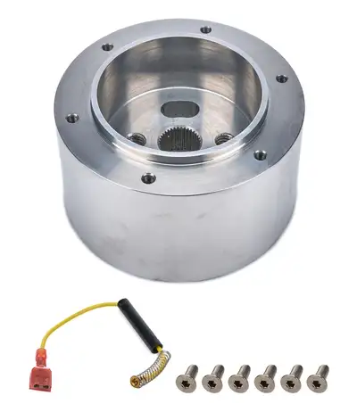 Lokar Steering Wheel Hub Adapter; Fits w/67-94 GM; 6 Bolt Trans Am; Polished Billet Aluminum;