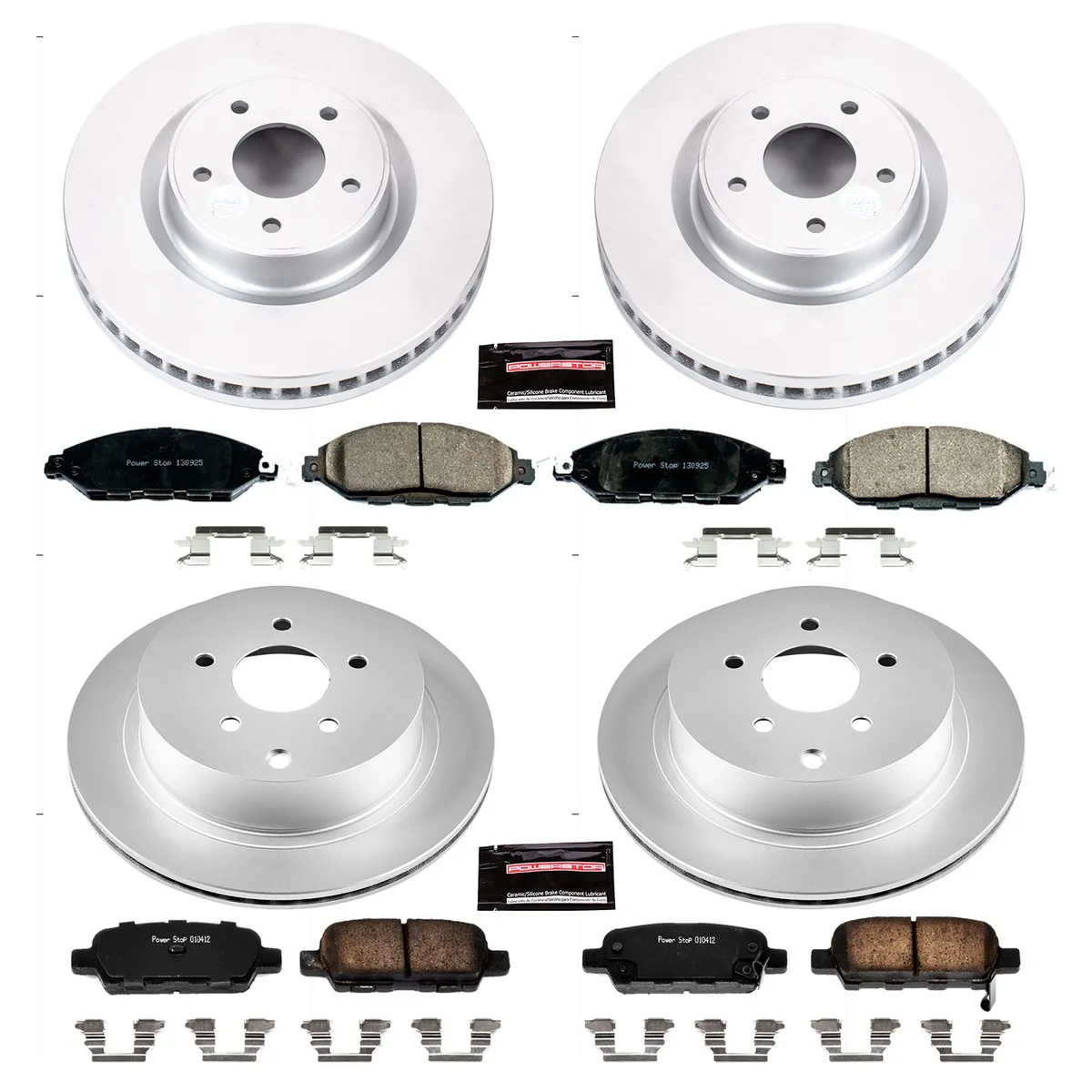 Z17 Geomet Coated Rotor Kit: Genuine Geomet Fully Coated Rotors; Ceramic Pads W/Hardware product image