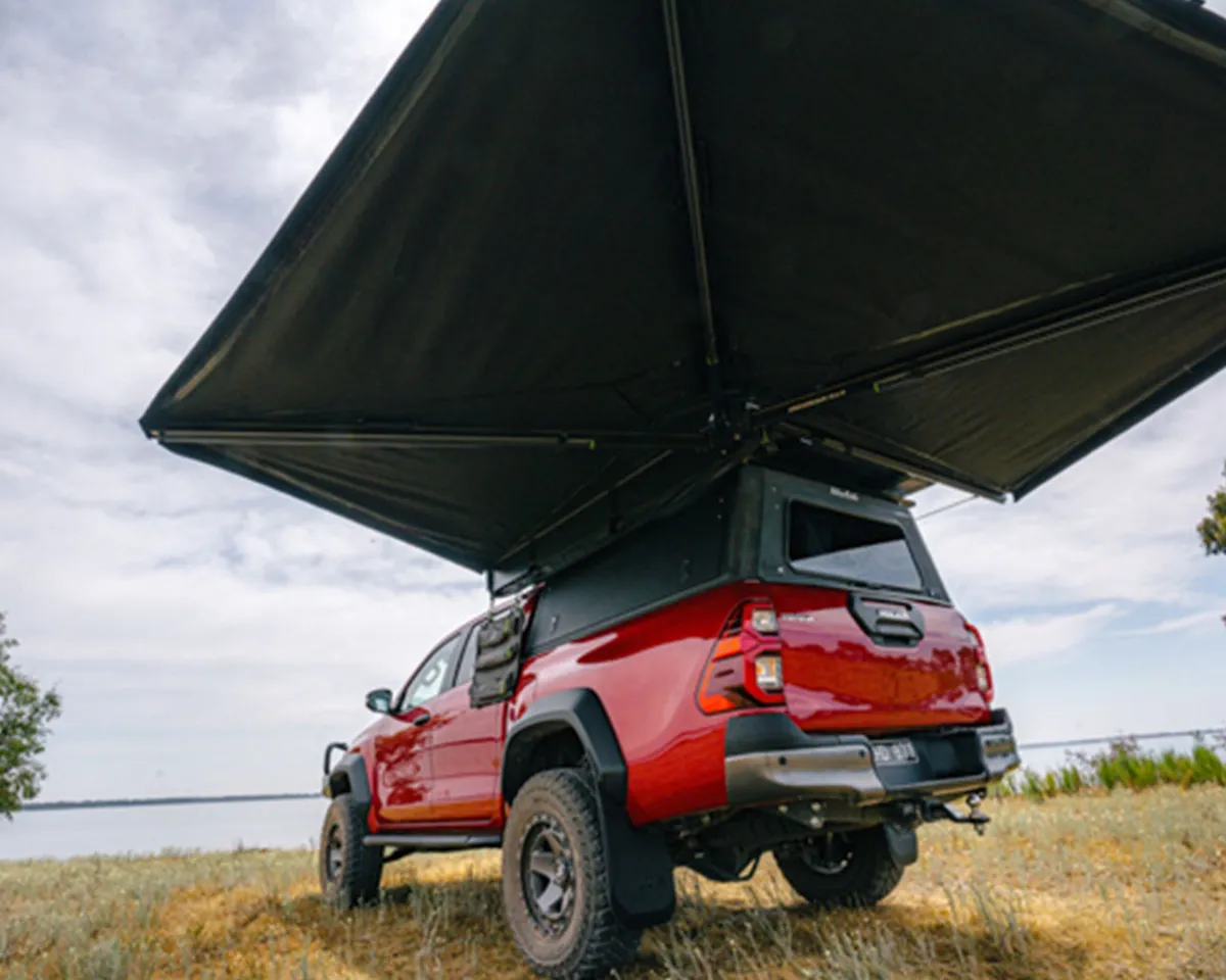 Deltawing 270degree 6.5ft Freestanding Awning For Right Side With LED Lights Waterproof Uv50 Kit product image