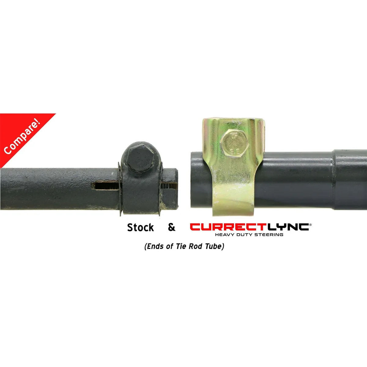 Currectlync Steering System 97-06 Wrangler TJ and LJ Unlimited/XJ/MJ Bolt-On Includes 1 1/4 Inch Diameter Tie Rod/Forged Drag Link HD Steering Stabilizer Shock Mounting Kit RockJock 4x4 product image