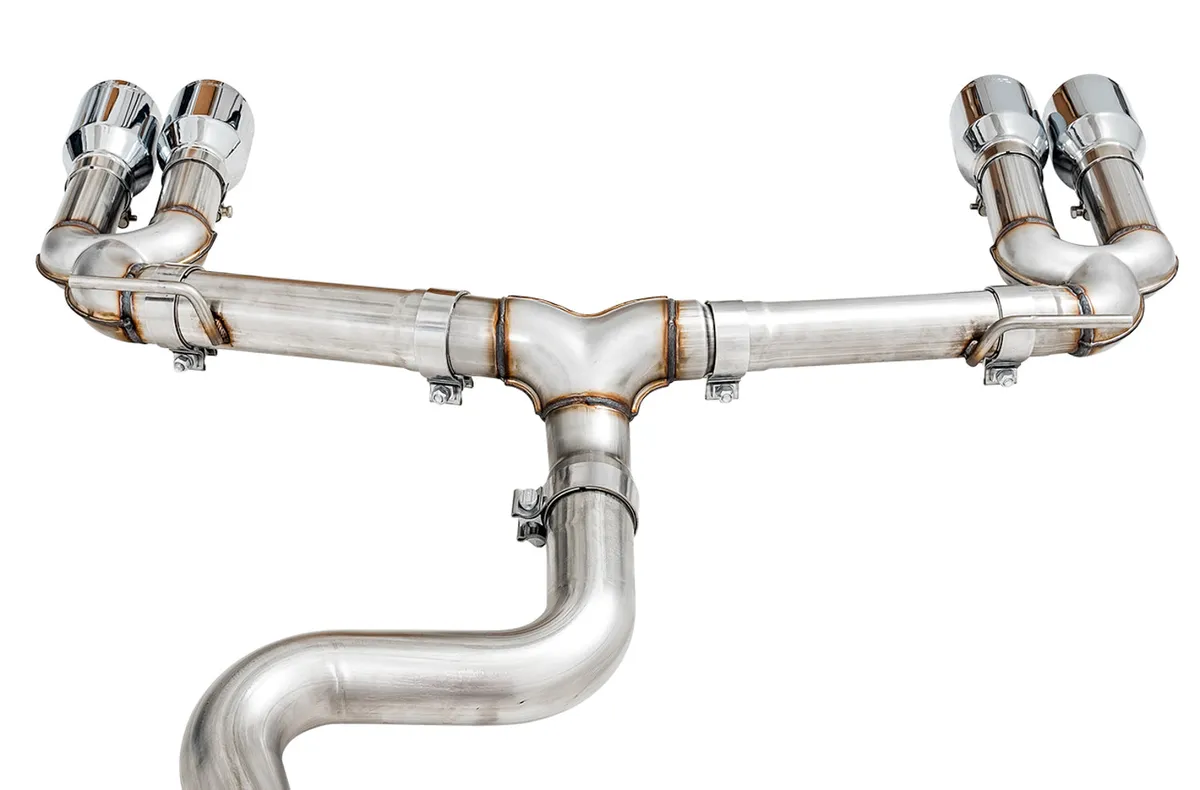 AWE Track Edition Exhaust for Audi 8V S3 - Diamond Black Tips, 102mm product image