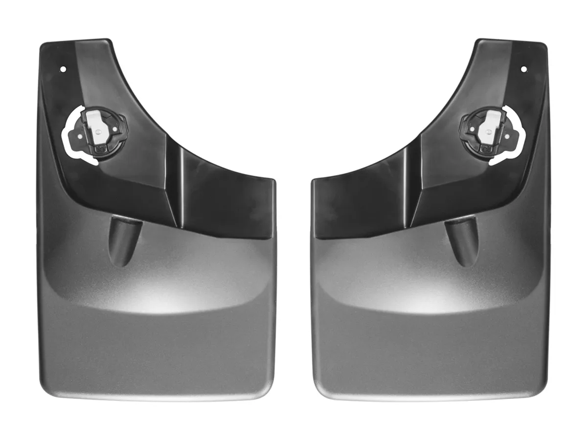 Ford F150 No Drill Black Mudflaps. Fits models with fender lip molding product image