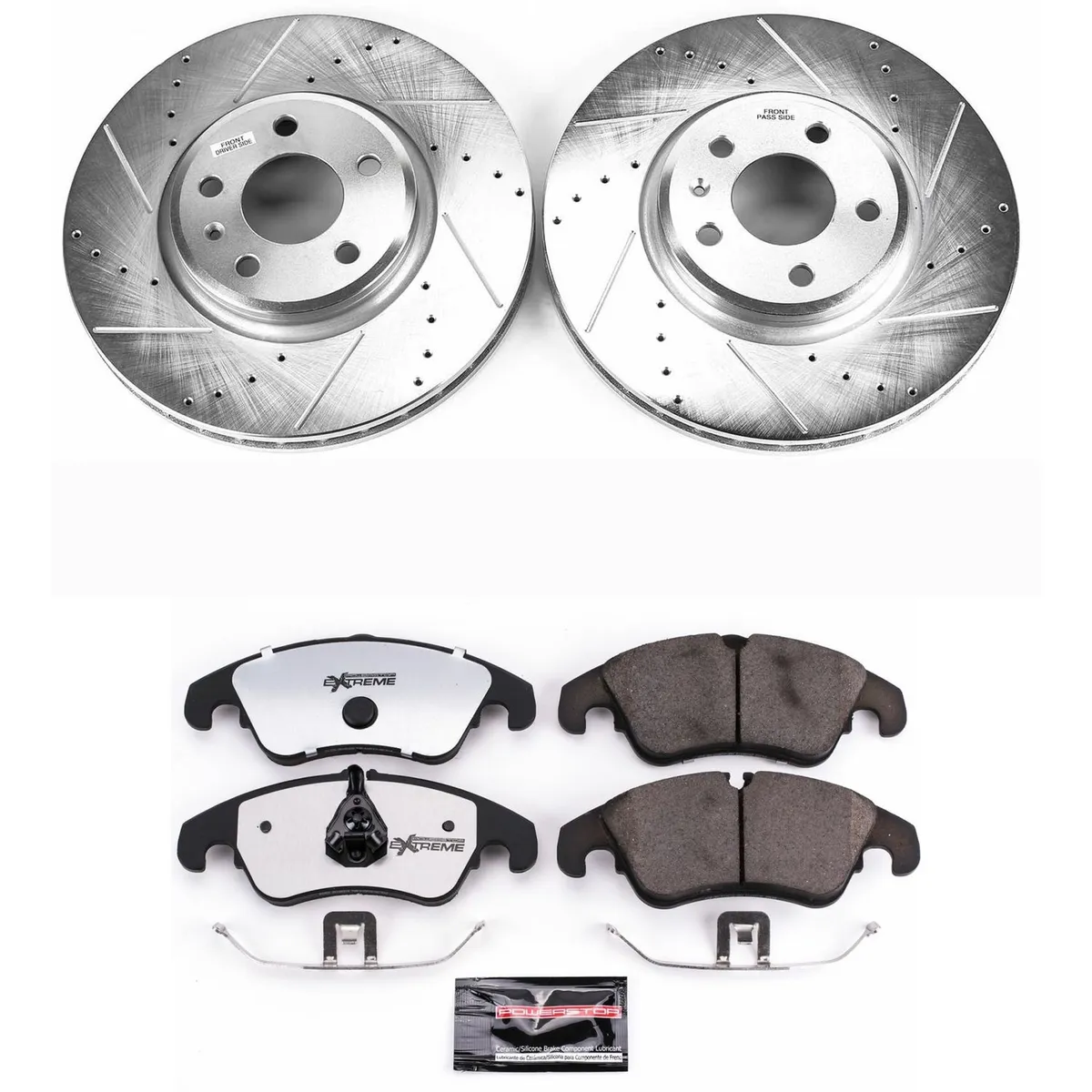 Z26 Street Warrior Upgrade Kit: Drilled/Slotted Rotors; Carbon-Fiber Ceramic Pads W/Hardware; Pad Sensors product image