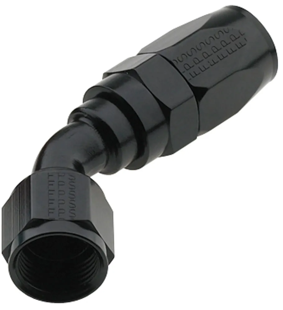 Fragola Performance Systems Hose Fitting #16 45 Deg Pro-Flow Black