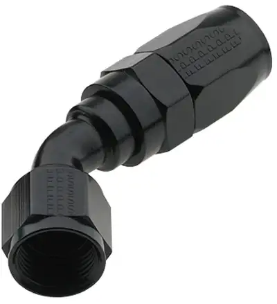 Fragola Performance Systems Hose Fitting #16 45 Deg Pro-Flow Black