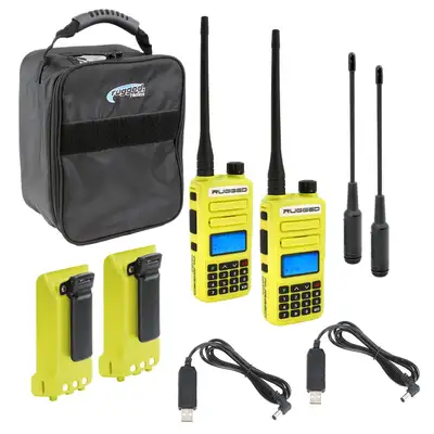 Rugged Radios Rugged Radios Adventure Pack - Rugged Gmr2 Plus - Gmrs And Frs Two Way Handheld Radios w/ Accessories - Grey