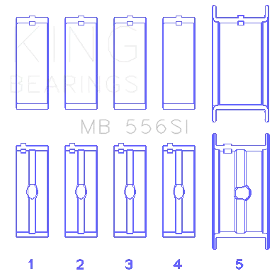 Main Bearing Set - BBC GEN 4 5 6 - 1/2 Groove product image