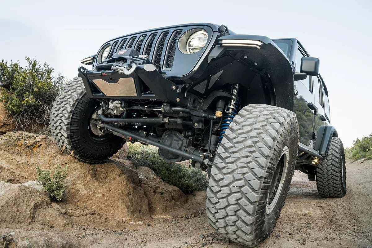 EVO Manufacturing KSPEC Pre Runner Front Winch Tube Bumper - Raw - JT/JL/JK product image