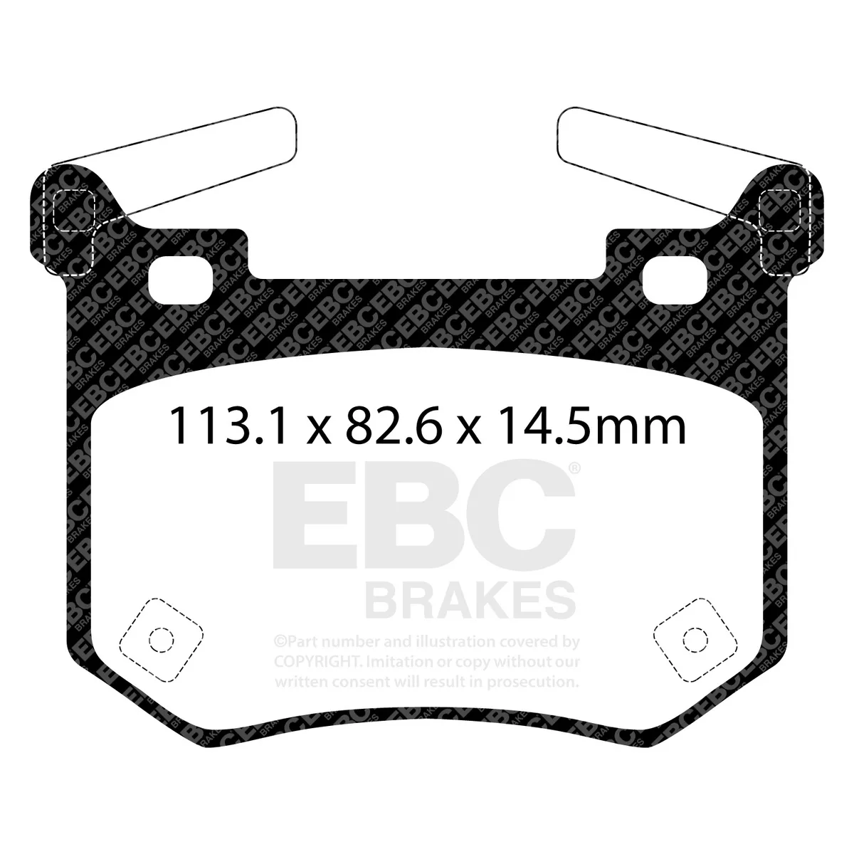 EBC Brake Pad Disc Rotor Kit; Set Of Redstuff 3000 Series Brake Pads/Pair Of 2-Piece Fully-Floating Brake Rotors; product image