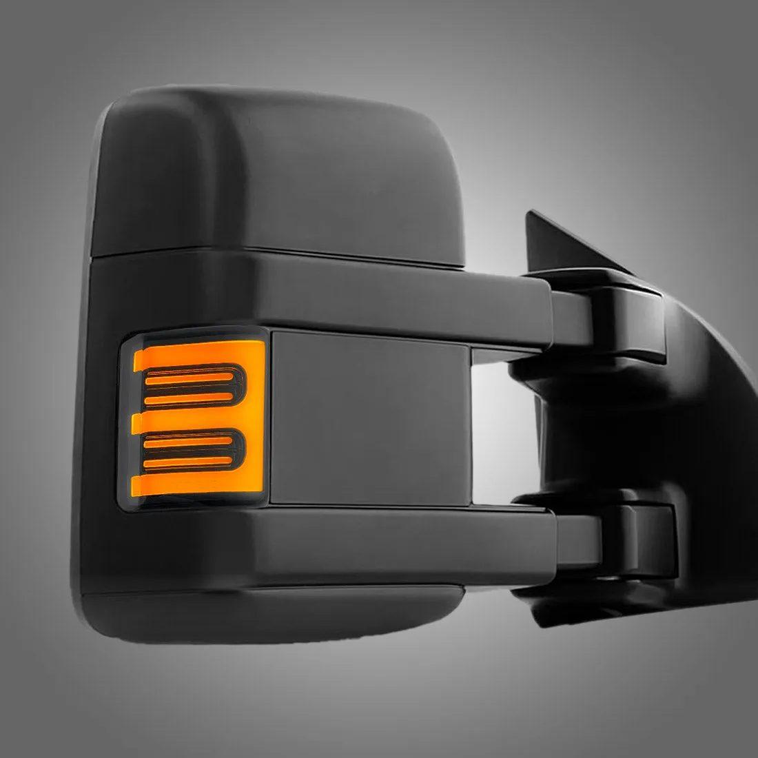 Ford 08-16 F250f350 Superduty Side Mirror Lenses 2-Piece Set w Ultra High-Power Amber Oled Running Lights Ultra High-Power Amber Scanning Oled Turn Signals - Smoked Lens product image