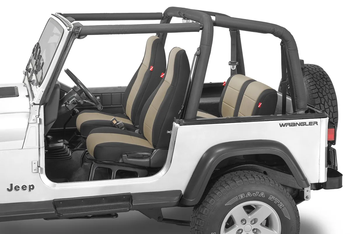 Jeep Wrangler Neoprene Seat Covers for 87-90 Jeep Wrangler YJ Tan Diver Down product image
