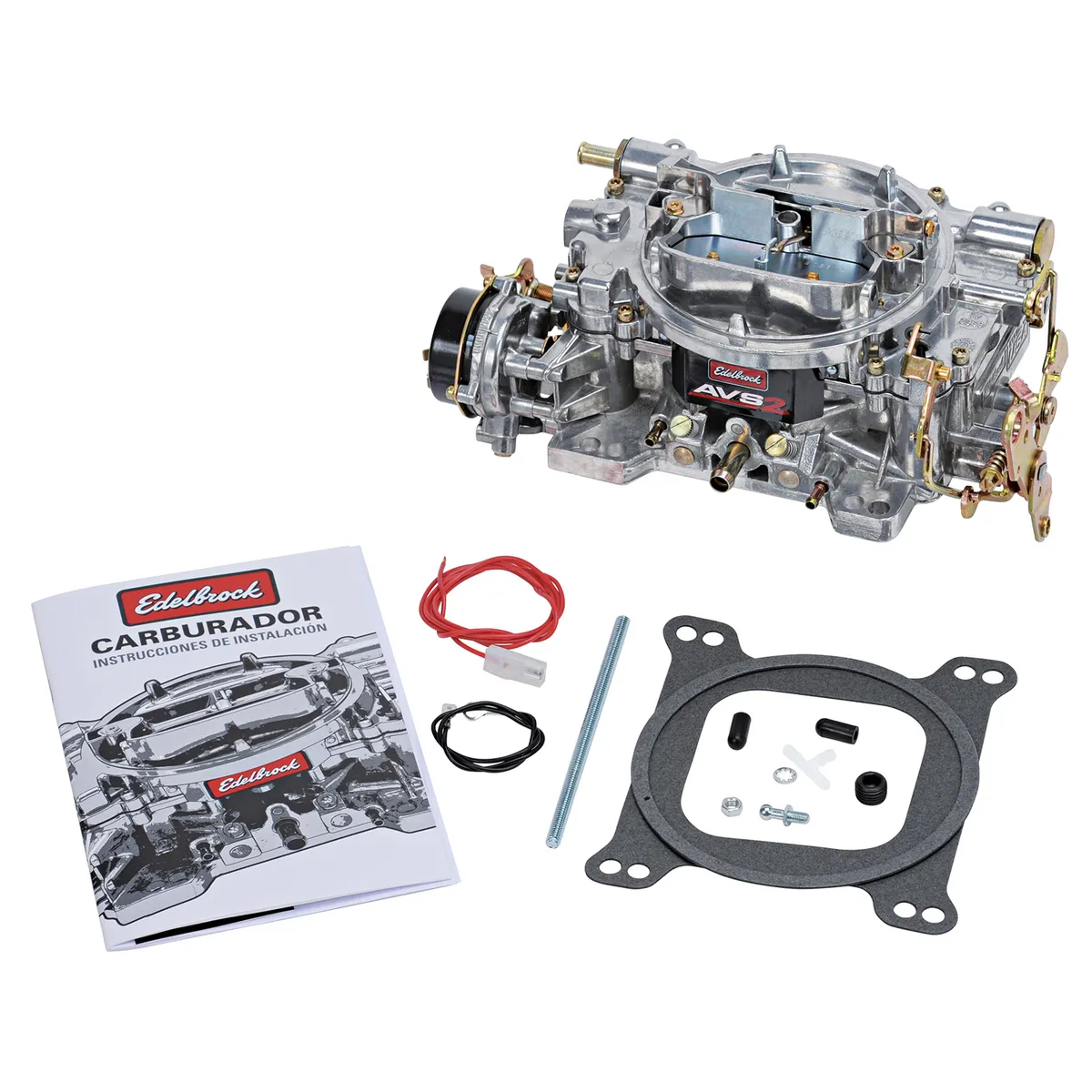 Edelbrock 1901 AVS2 Carburetor #1901 500 CFM With Electric Choke, Satin Finish (Non-EGR) product image