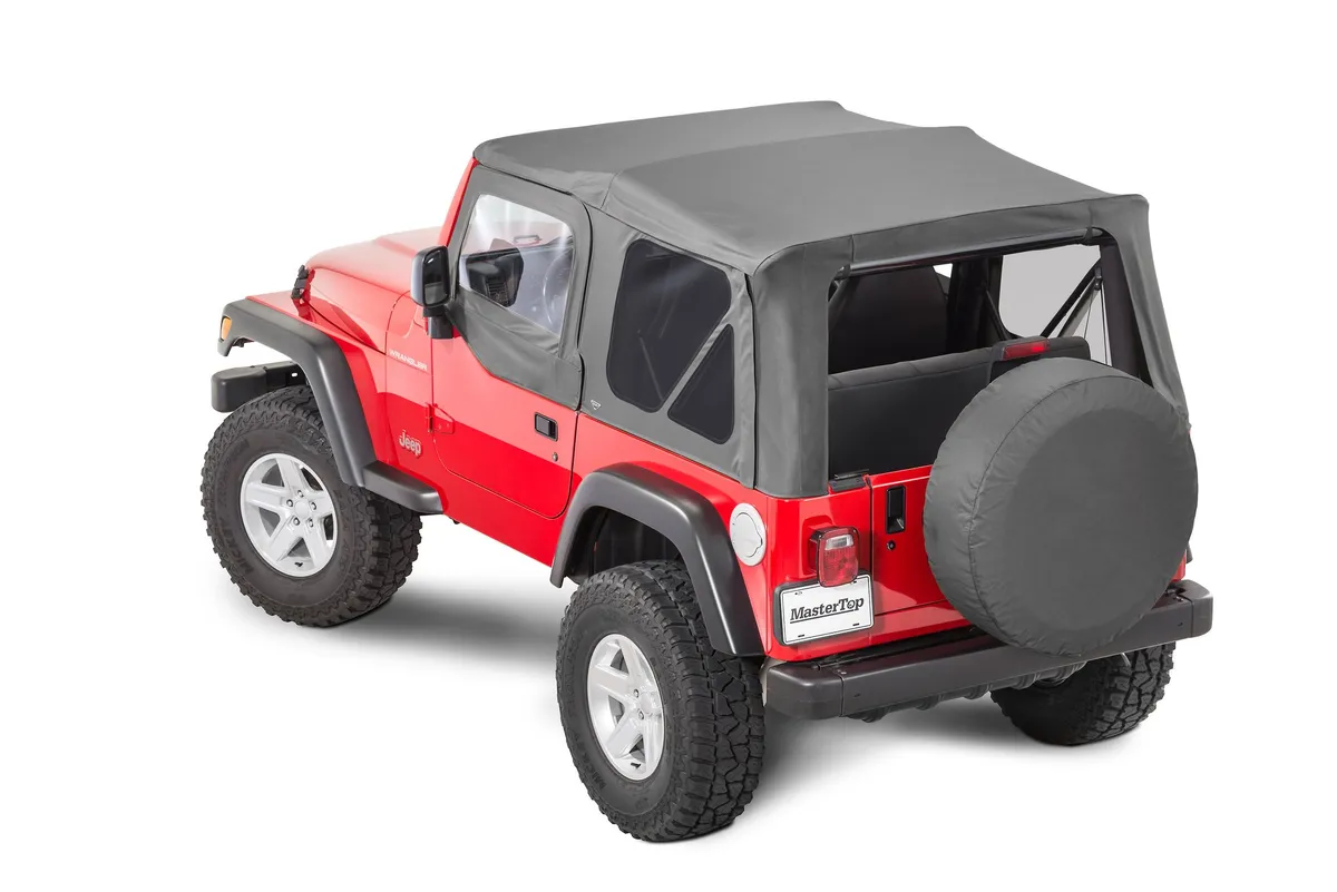 Jeep TJ Replacement Top With Doorskins Tinted Glass For 97-06 Jeep Wrangler TJ Black Diamond MasterTop product image