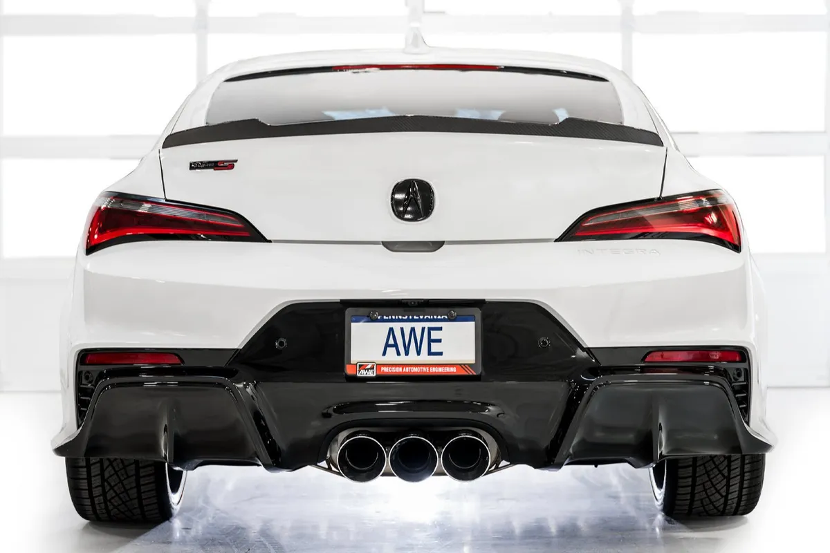 AWE Track Edition Exhaust for DE5 Integra Type-S - Triple Chrome Silver Tips product image