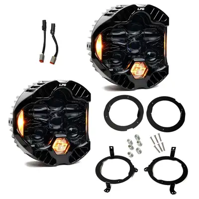 Baja Designs DOT LP6 LED Headlight Kit Jeep 2018-2025 Wrangler JL 2020-2025 Gladiator JT w/LED Headlights (Amber) Baja Designs