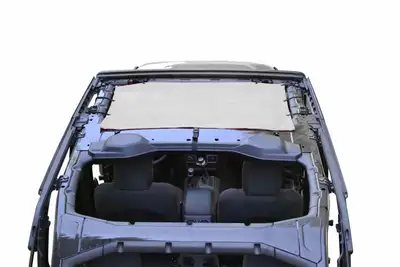 Steinjager Tops and Covers 2018 to Present Fabric Teddy Front Seats only White