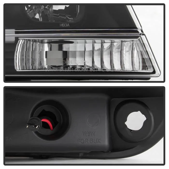 ( Spyder Signature ) Jeep Grand Cherokee 99-04 Version 2 Light Bar Projector Headlights - Black product image