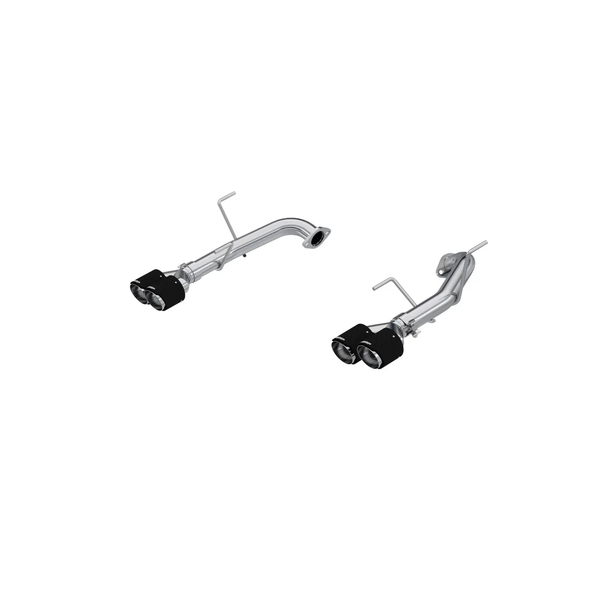 Armor Pro Cat Back Exhaust System; 2.5 in. Tubing; Dual Split Rear; T304 Stainless Steel; 4.0 in. Dual Carbon Fiber Tips; product image