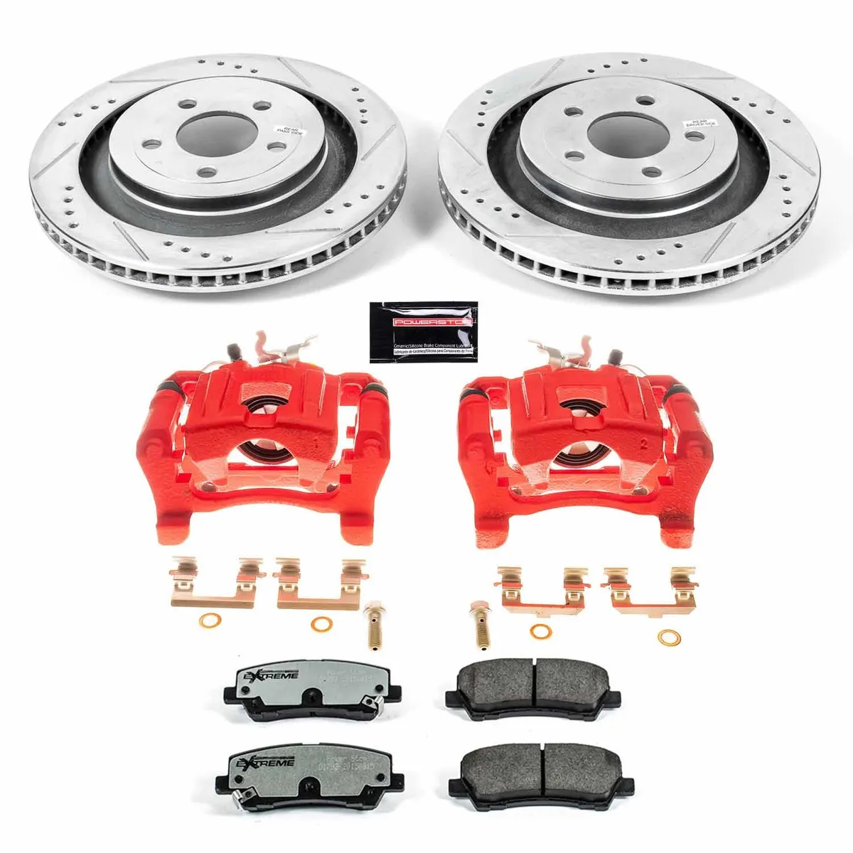 Z26 Street Warrior Upgrade Kit: Drilled/Slotted Rotors; Carbon-Fiber Ceramic Pads; Powder Coated Calipers product image