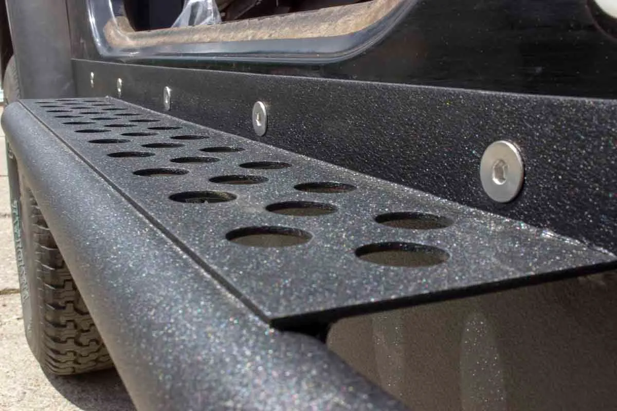 Black textured powder coat, 3/16 in. steel, 2in. Diameter, .120 wall tubing, Stainless steel hardware product image