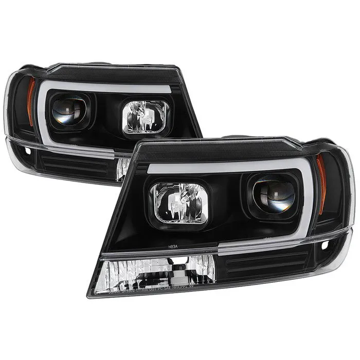 Spyder Auto ( Spyder Signature ) Jeep Grand Cherokee 99-04 Version 2 Light Bar Projector Headlights - Black