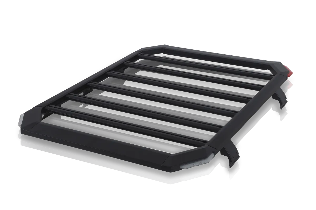 "ATTJL02F101-BX Attica 4x4 Full Size Roof Rack 74"" x 54"" with 4 Corner Lights - Black - Powder Coated - Aluminum - JLU" product image