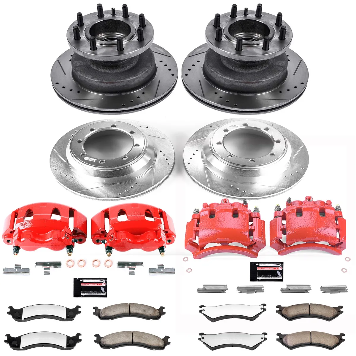 Z36 Truck/Tow Upgrade Kit: Drilled/Slotted Rotors; Carbon-Fiber Ceramic Pads; Powder Coated Calipers product image