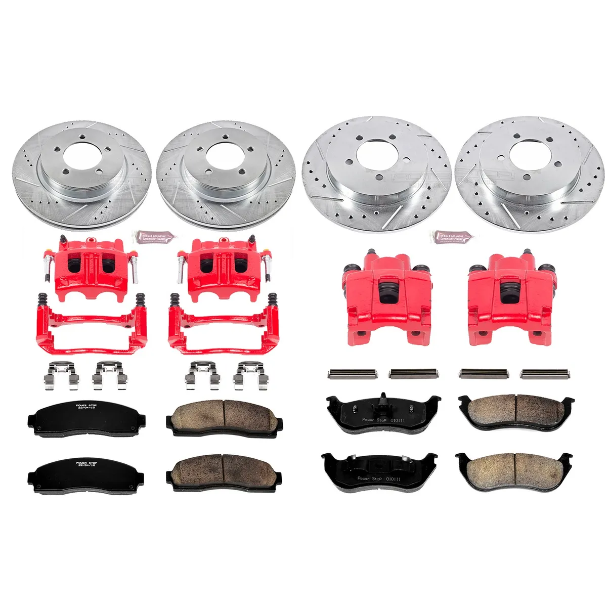 Z23 Evolution Sport Upgrade Kit: Drilled/Slotted Rotors; Carbon-Fiber Ceramic Pads; Powder Coated Calipers product image