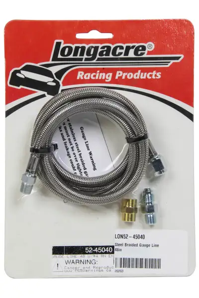 Longacre Steel Braided Gauge Line 48in
