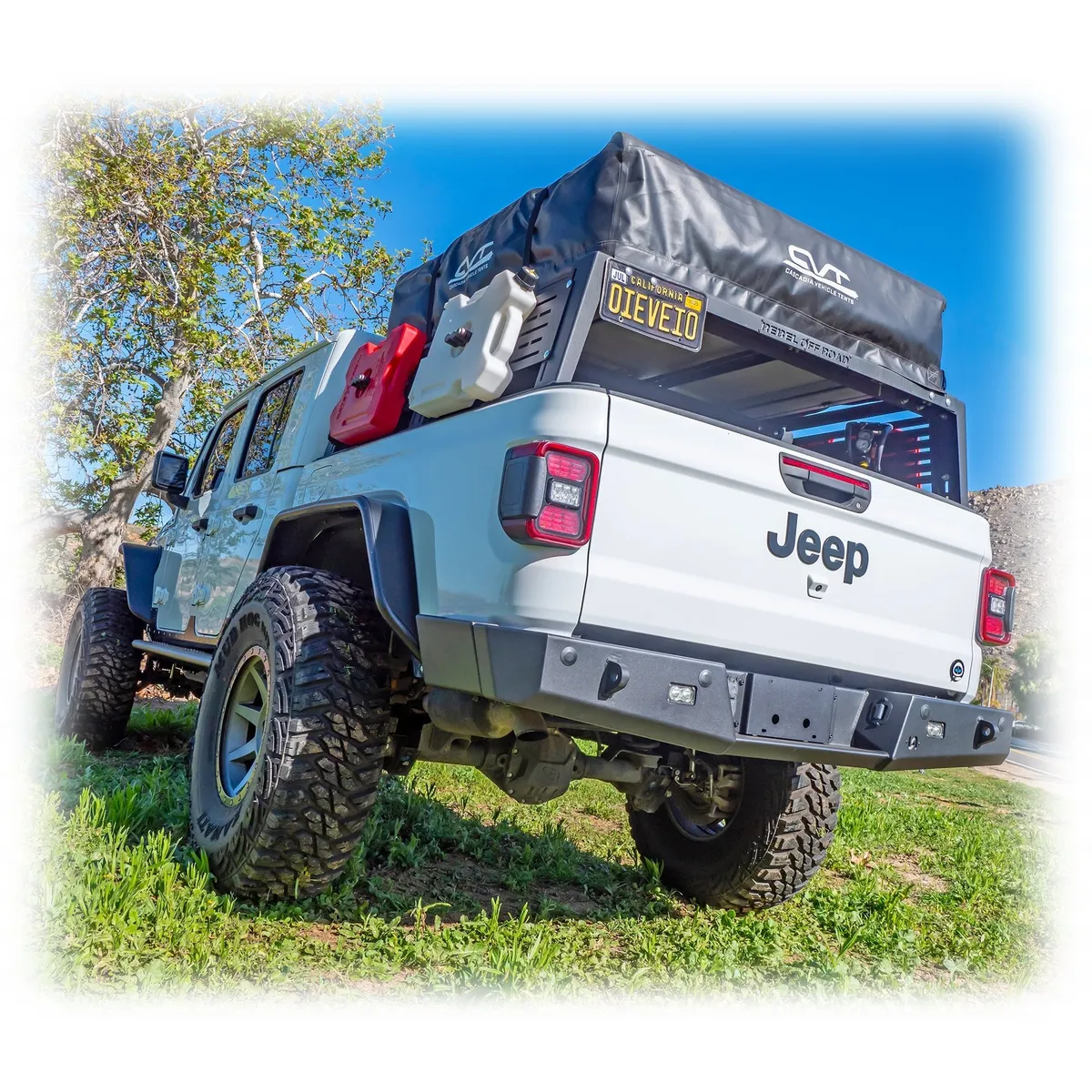 Turn Offroad Rear Bumper w/ Frame Mounted Rock Slider Wings - JT product image