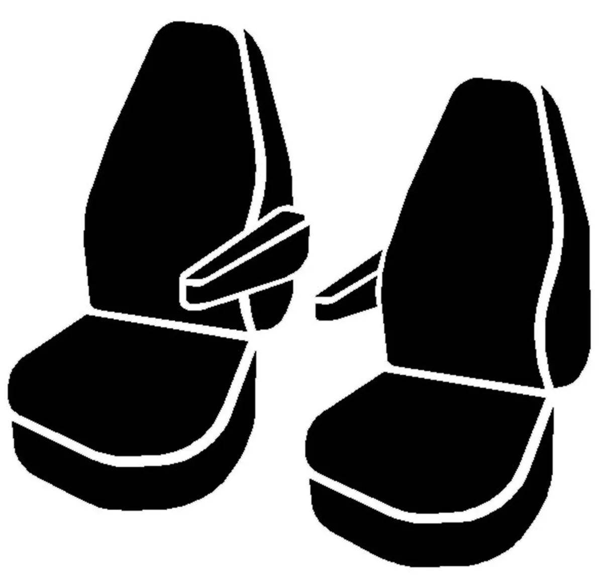 Seat Protector™ Custom Seat Cover; Poly-Cotton; Gray; Bucket Seats; High Back w/Armrests; Side AirBags; product image