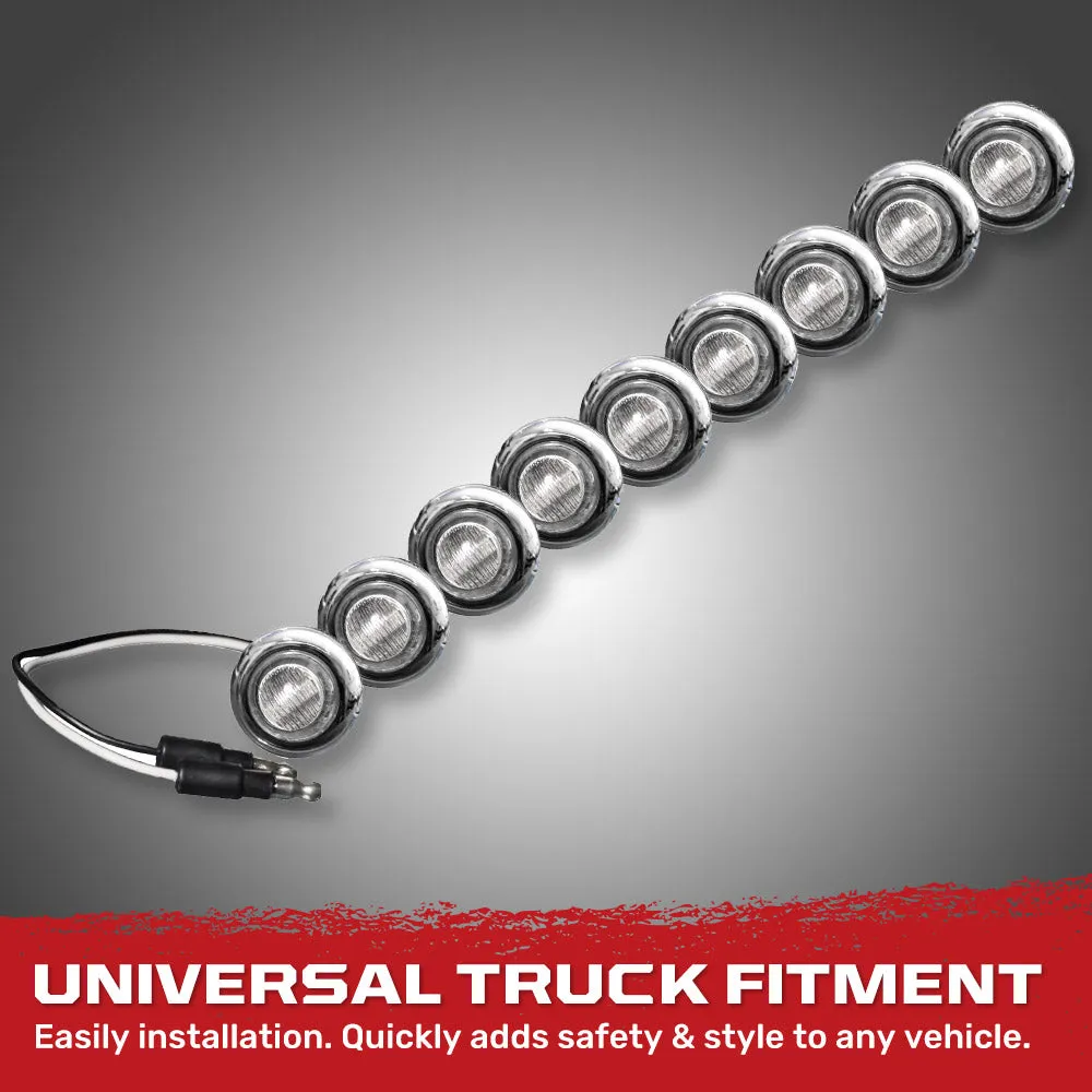 Universal Amber LED Front Lower Air Dam Light Kit with Smoked Lens and Black Bezel - 9pc Sequentially Connected LED Ligh product image