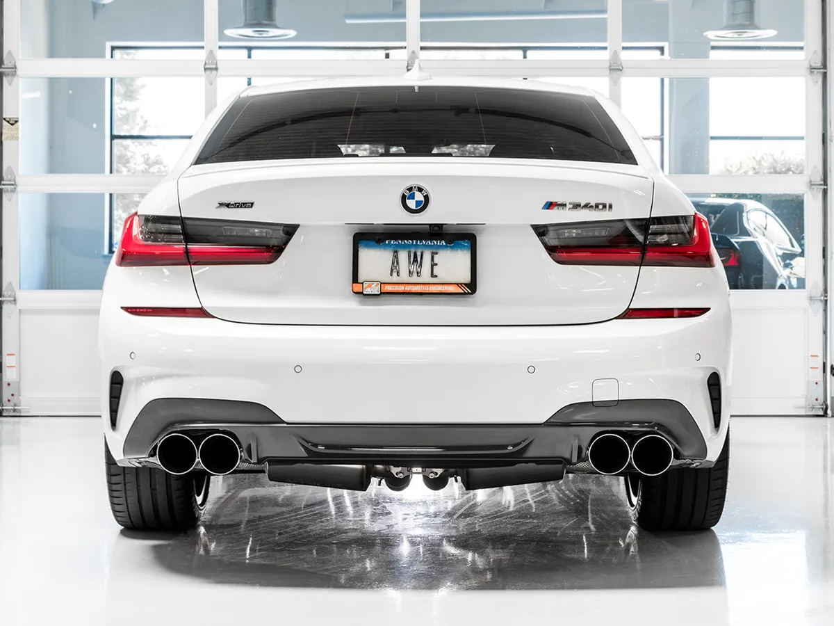 AWE Track Edition Exhaust for G2X M340i / M440i - Diamond Black Tips product image