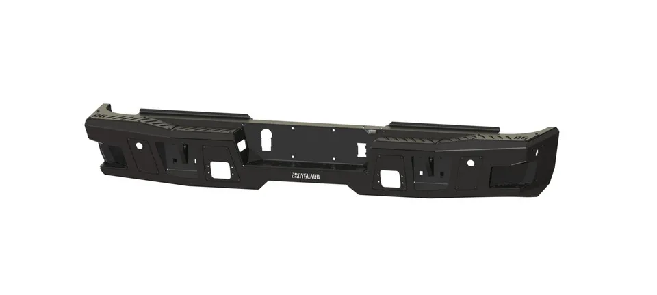 A2 Rear Bumper For 2019-2026 Ram 2500/3500 HD Sensor Cutouts Light Cutouts Texture Black Powdercoat Bodyguard Bumpers product image