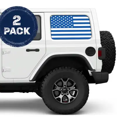 Under The Sun Inserts White & Blue Side Windows Printed Vinyl Decal