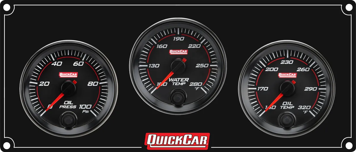 Quickcar Racing Redline 3 Gauge Panel OP/WT/OT
