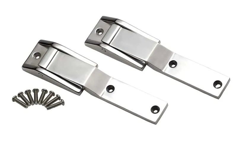 Jeep TJ Tailgate Hinge Pair 97-04 Wrangler TJ Polished Silver Kentrol product image