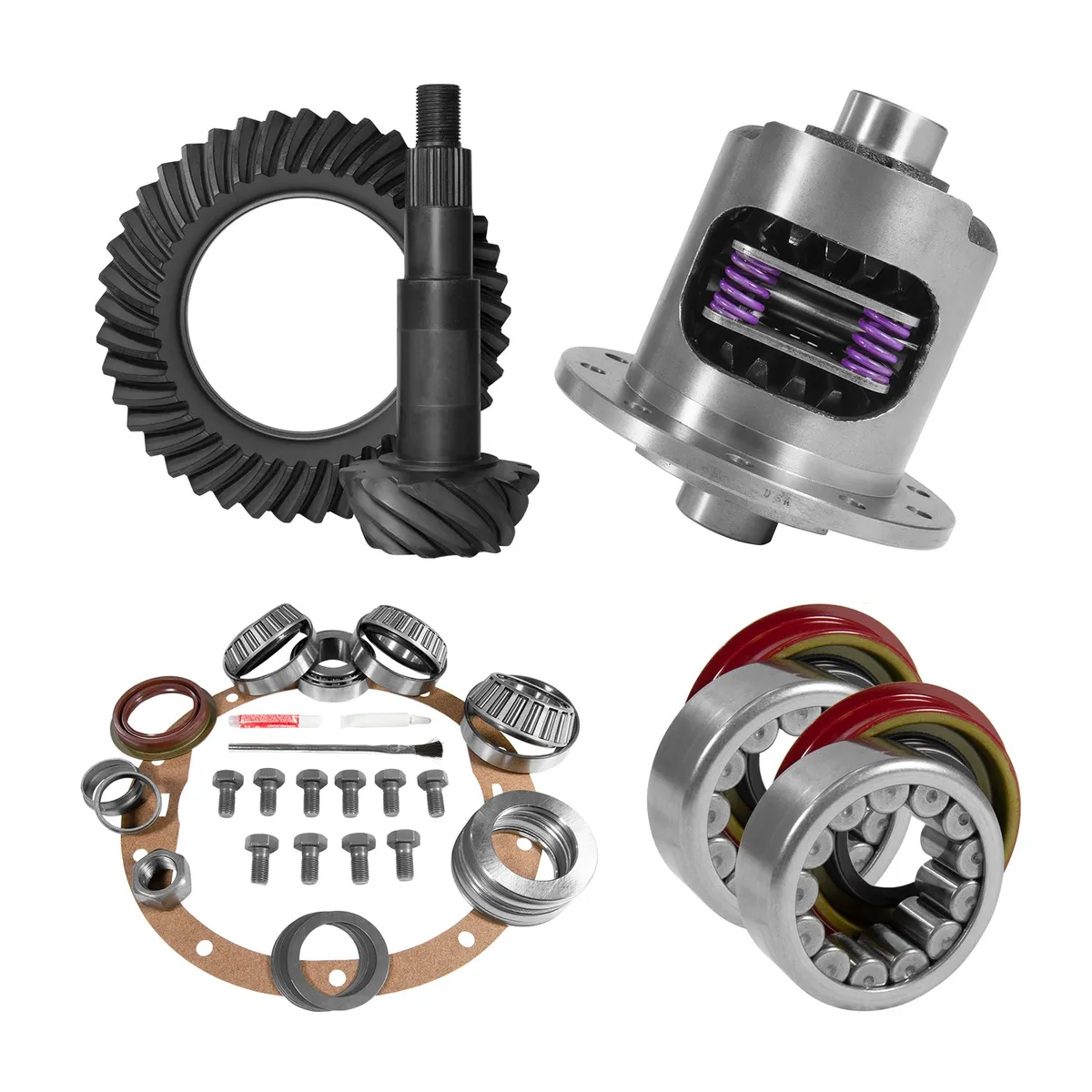 8.6 Inch GM 4.88 Rear Ring & Pinion Install Kit 30 Spline Posi Axle Bearings & Seals 8.6 Inch GM 4.88 Rear R&P Gear/ Install Kit Package W/ 30 Spline Posi & Ak C10 '99-'08 Trk & Suv Yukon Gear product image