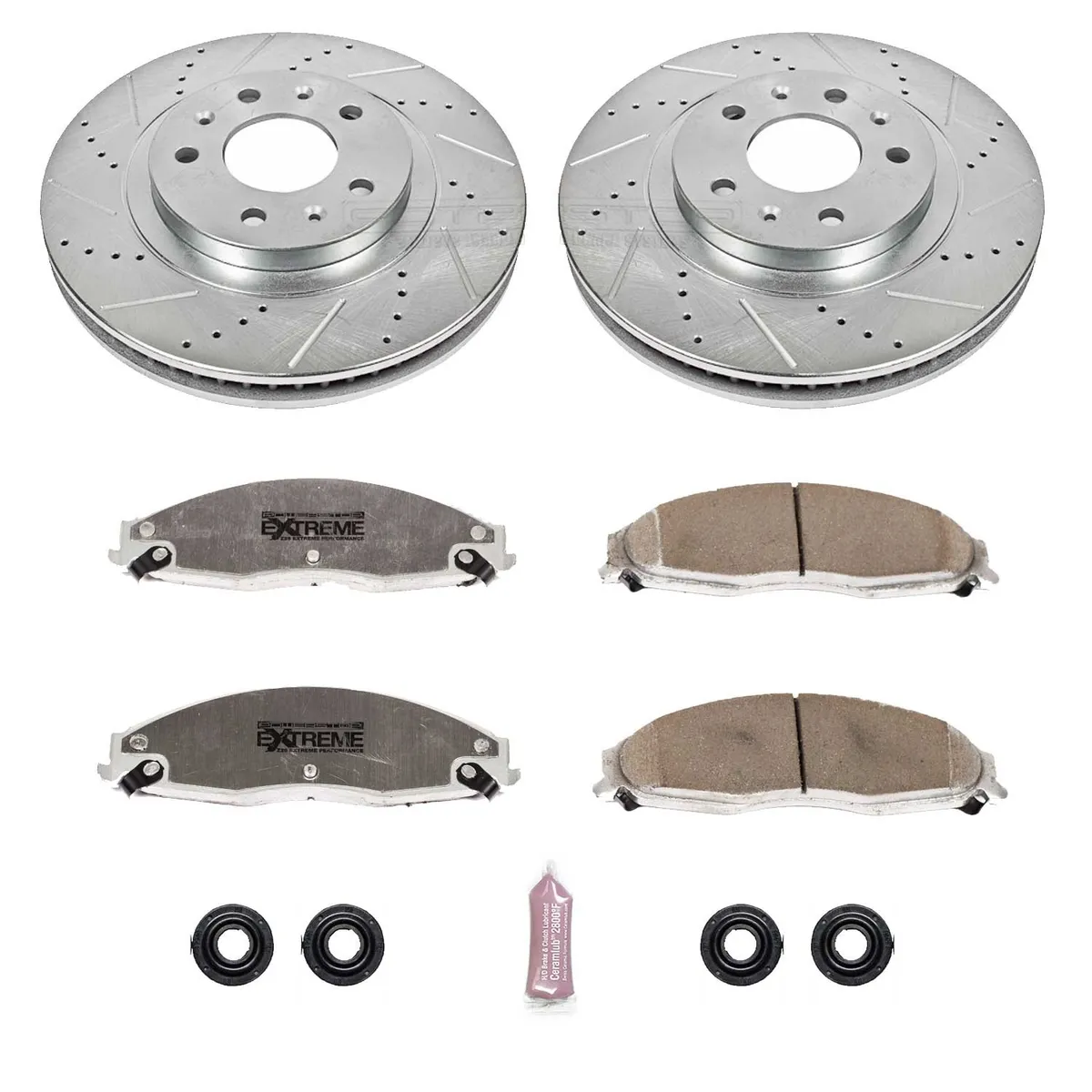 Z26 Street Warrior Upgrade Kit: Drilled/Slotted Rotors; Carbon-Fiber Ceramic Pads W/Hardware product image